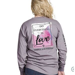 Simply Southern Do Everything In Love Long Sleeve Shirt Large